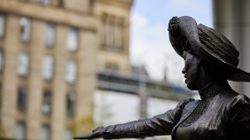 Statue of Emmeline Pankhurst in St Peter's Square Manchester