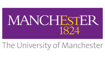 Logo for the University of Manchester.