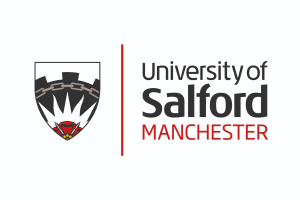 Logo for the University of Salfford, Manchester.